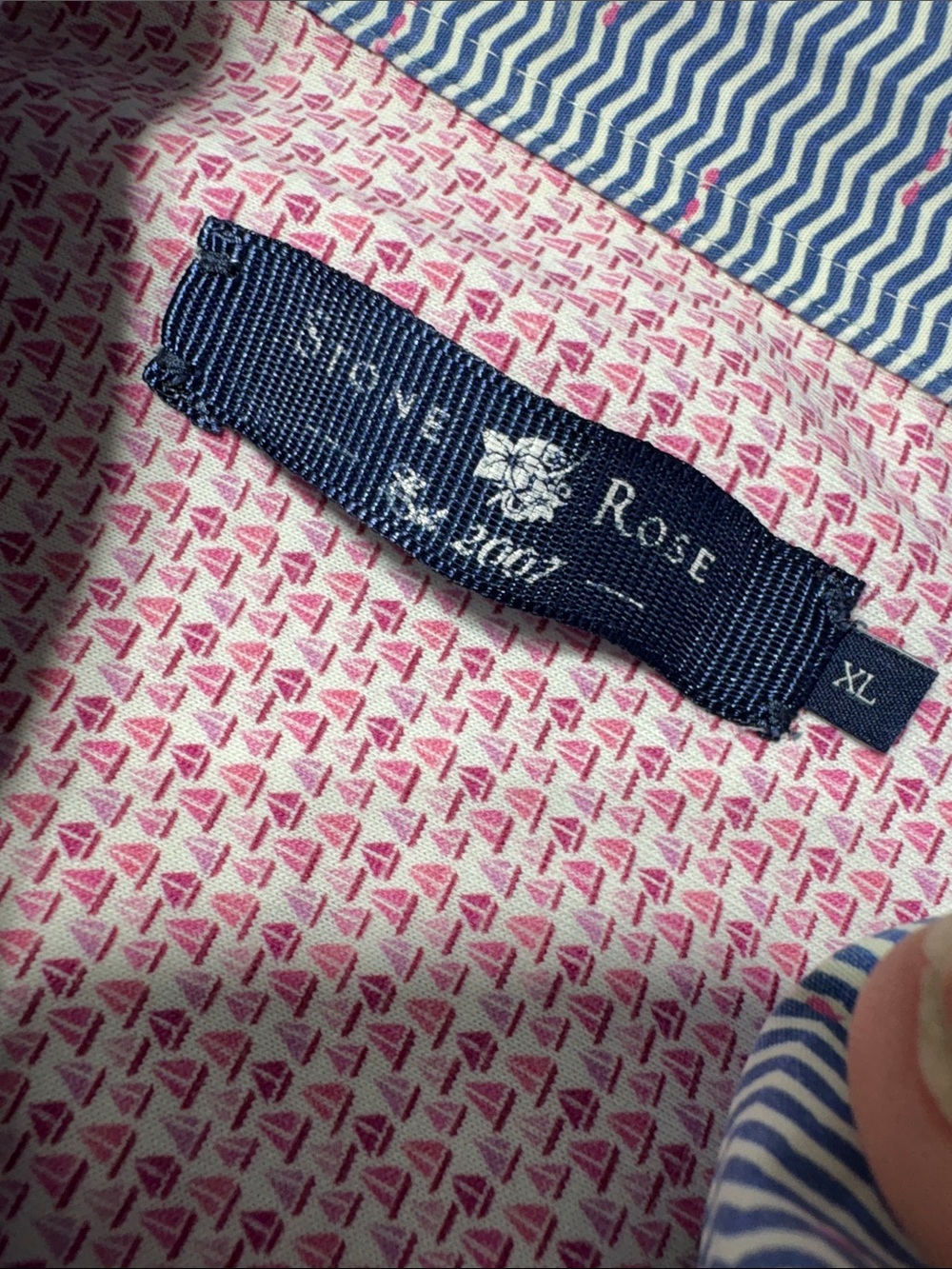 Stone Rose Blue Wave-Pattern Shirt - Picture 5 of 12